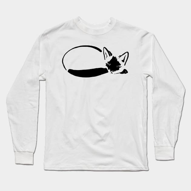 siamese japanese cat Long Sleeve T-Shirt by pechane